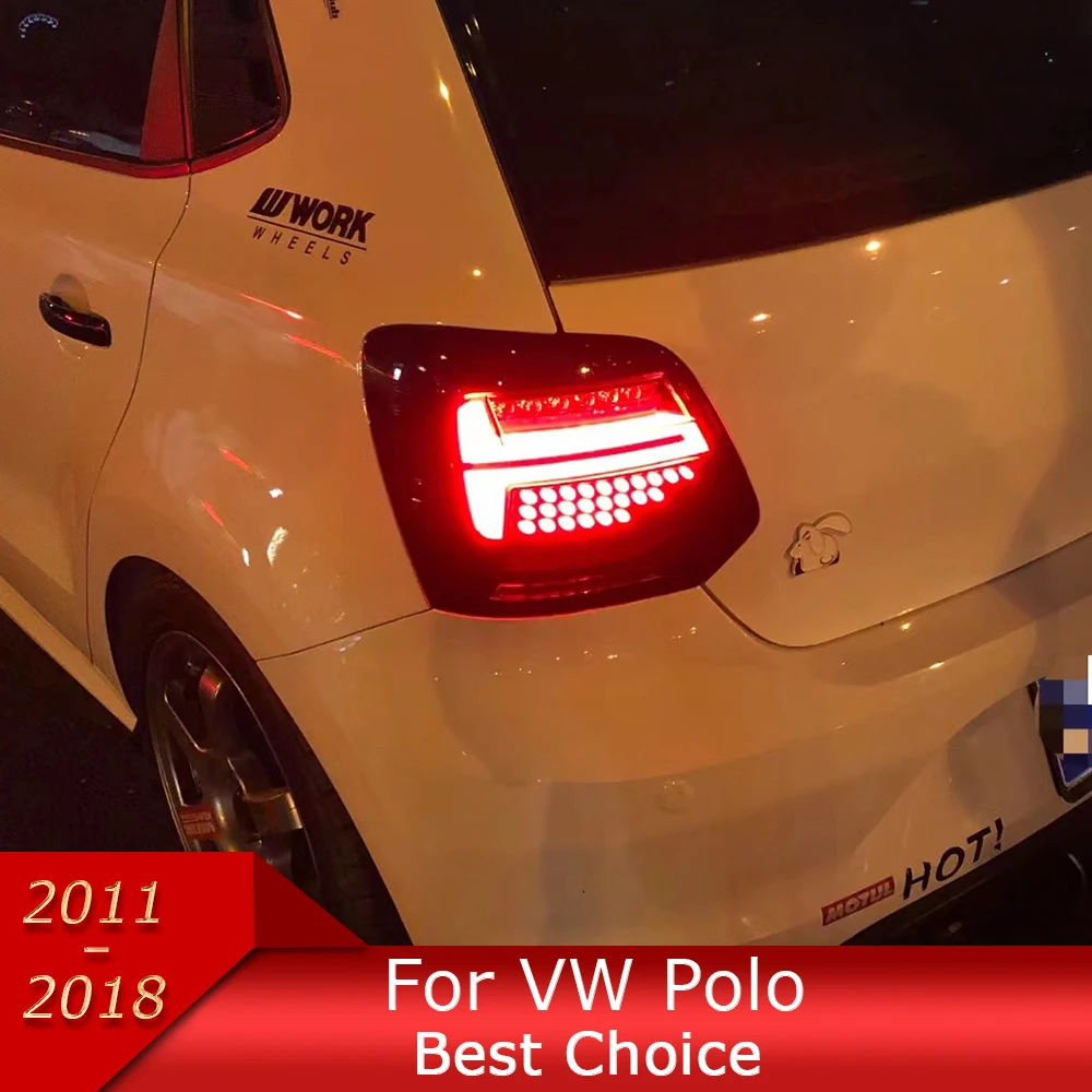 

Автомобильные фары для VW Polo 2011-2018 годов, обновленный Автомобильный задний фонарь в сборе, дизайн в стиле Q2, динамическая сигнальная лампа, инструмент, аксессуары