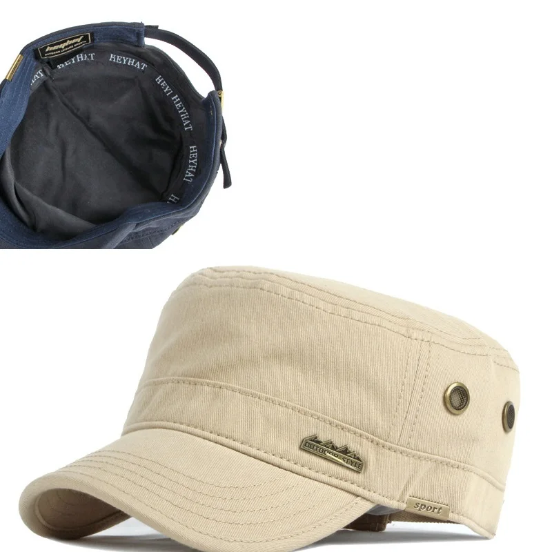 Cadet Flat Hat Baseball Cap for Men Youth Spring Summer Autumn Basic Everyday Style Sun Visor Flat Cap