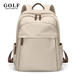 GOLF Laptop Backpack 15 inch Women Backpacks Bags Elegnat Nylon Waterproof Back Pack with Secret Pockets Anti Theft High Quality