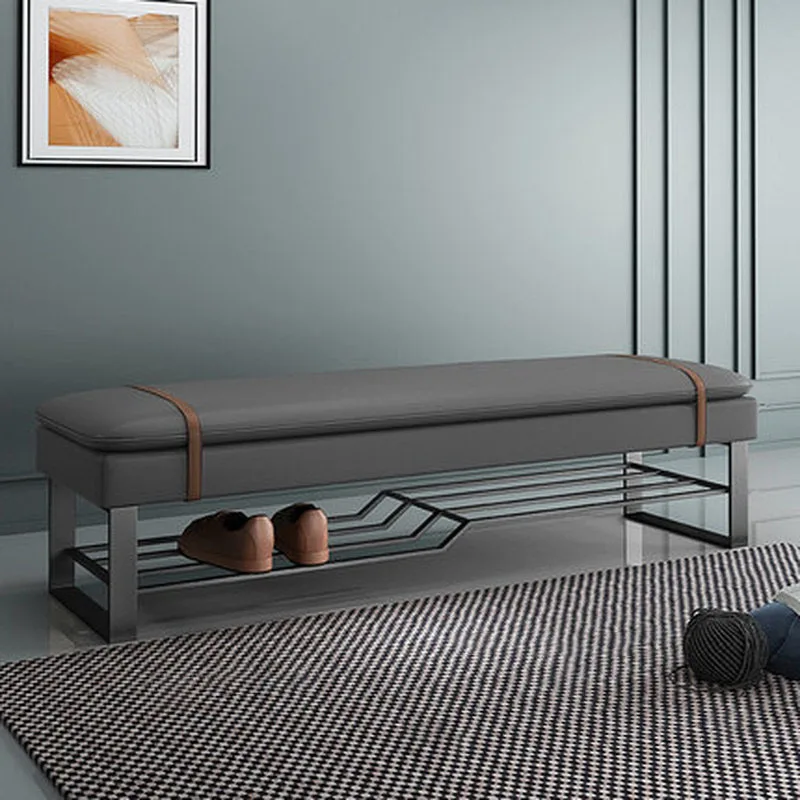 Porch Ottomans Changing Stools Long Minimalist Creative Hallway Office Shoe Front Designer Desk Bedroom Sofa Vanity Bench A