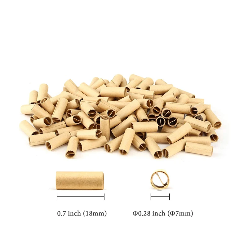 120Pcs 7mm Paper Practical Pre Rolled  Pre Rolled Natural Unrefined Slim Smoking Filter Cigarette Accesssories