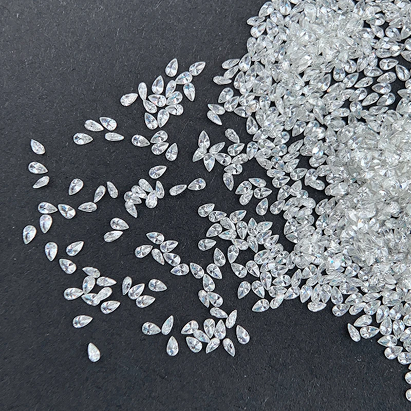 Mini Size 10PCS White Excellent cut Pear Cut Moissanite D VVS1 With GRA Certificated Pass Diamond Tester Pen II For DIY Jewelry