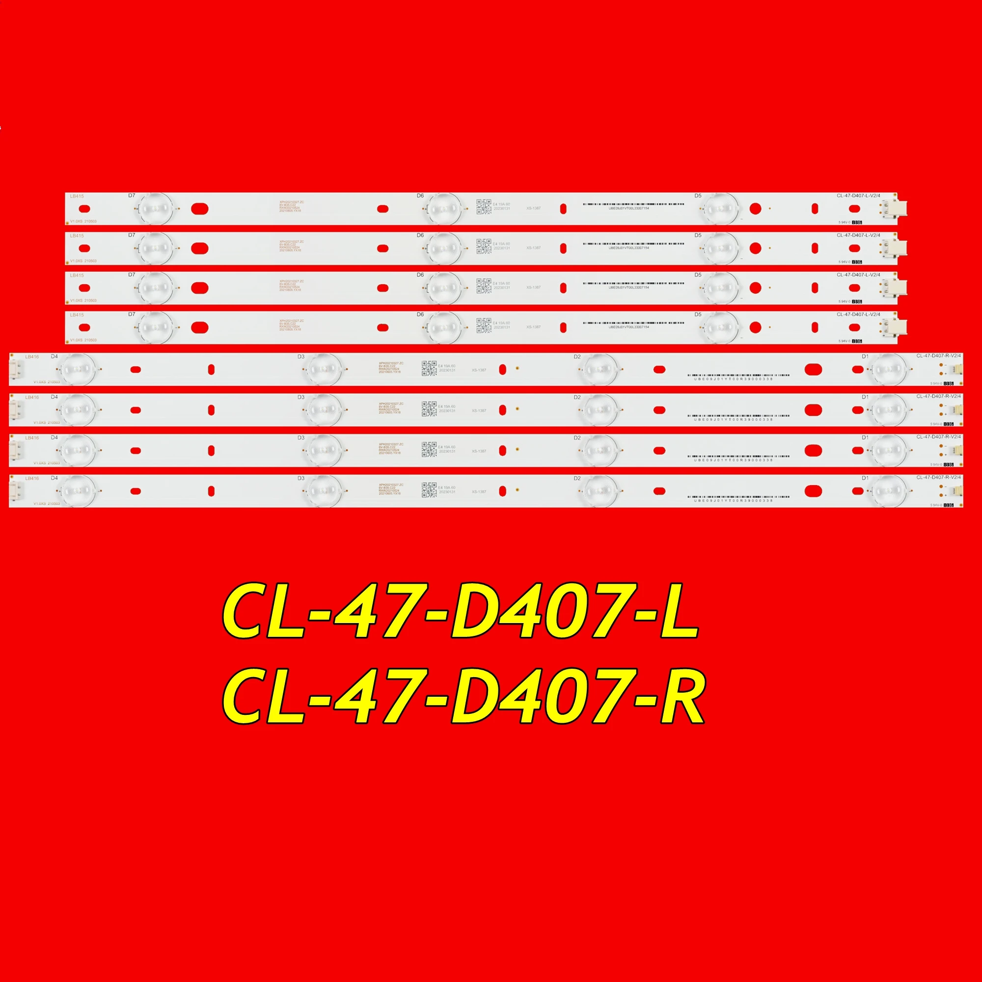 CL-47-D407-R CL-47-D407-L V4 V2 LED Backlight For 47PFL3188 47PFG4109/78 47PFL5708/F7 47PFL4398H/12 47PFL3198H/12 47PFH4109/88