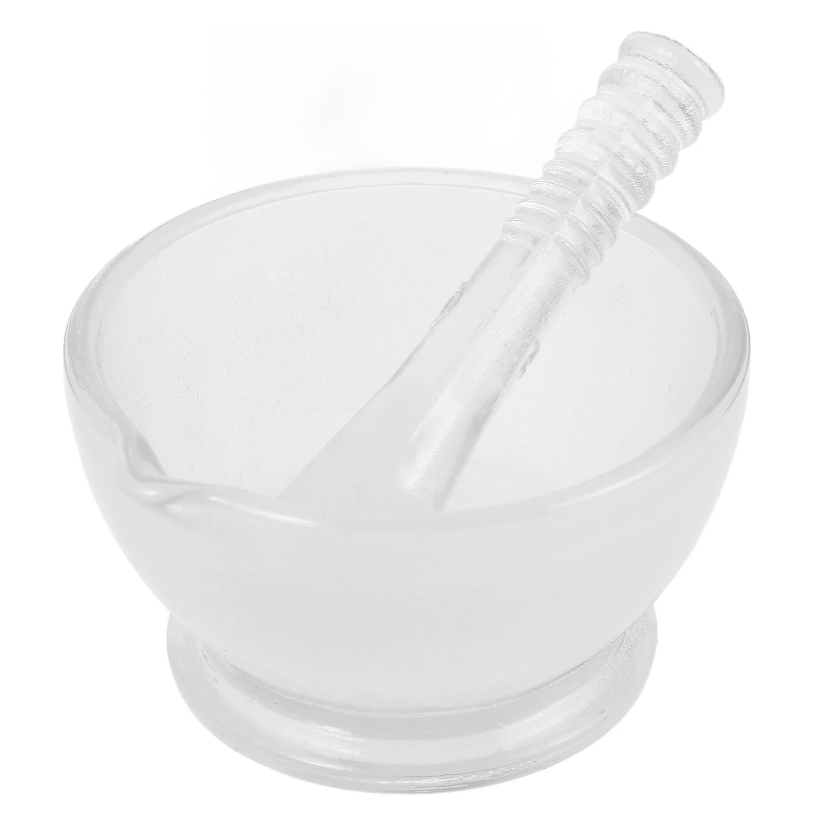 

1Set Pestle Bowl Glass Resistant Stable Base Lab Kitchen Grinder Tool 75ml Glass Bowl and Pestle Bowls