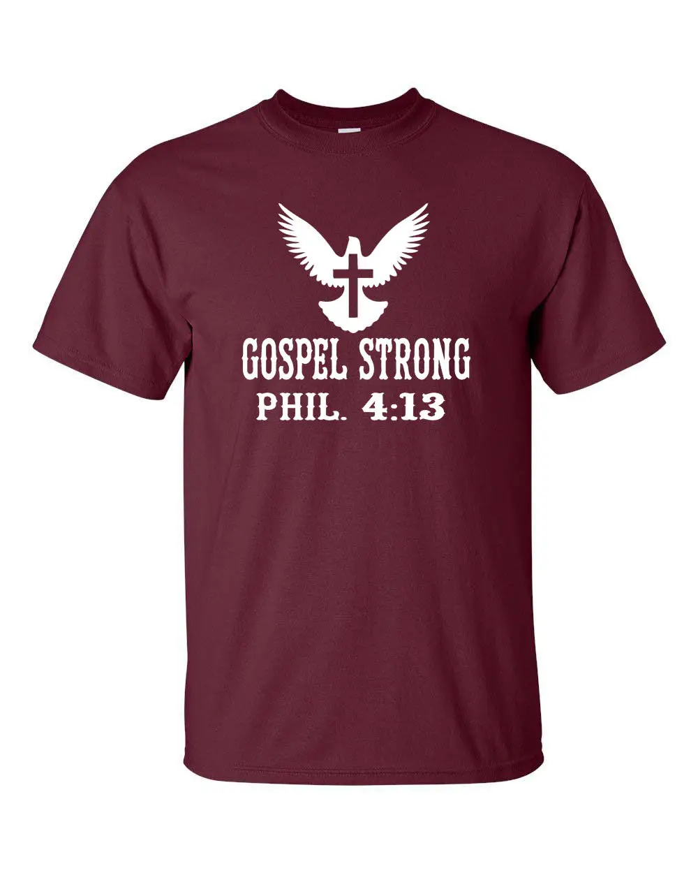 Evangelio Fuerte Phil. 4:13 Camiseta cristiana conservadora de fe Cristo para hombre 456
