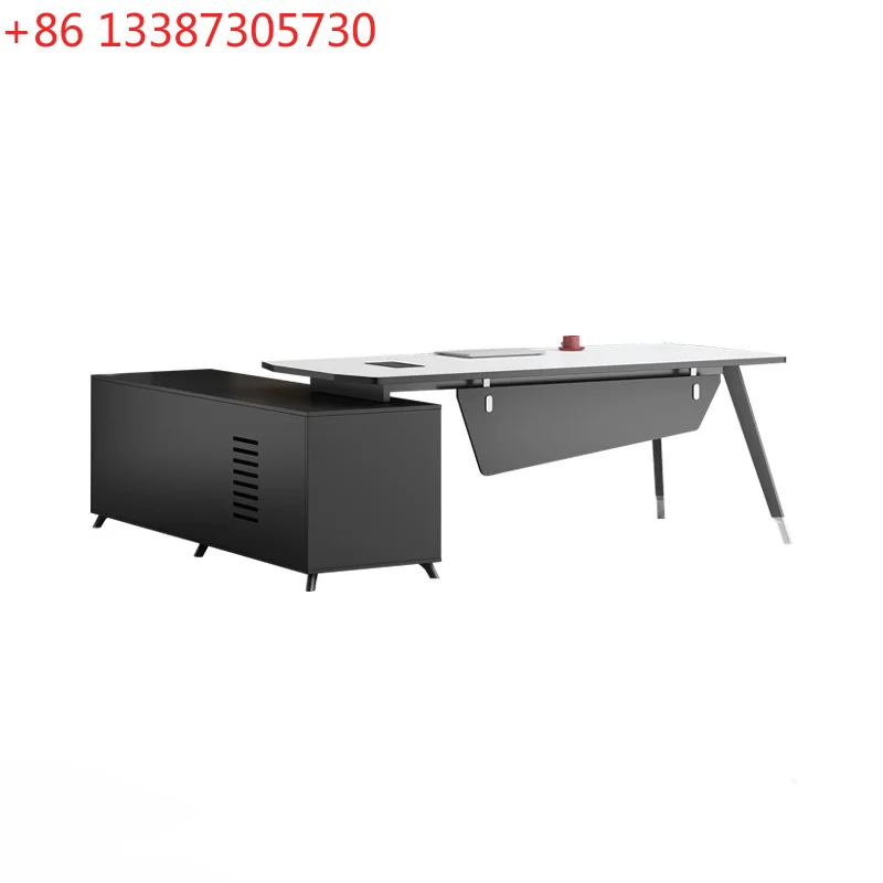 

Стол руководителя, стол начальника отдела, офисная мебель, простой современный панельный стол