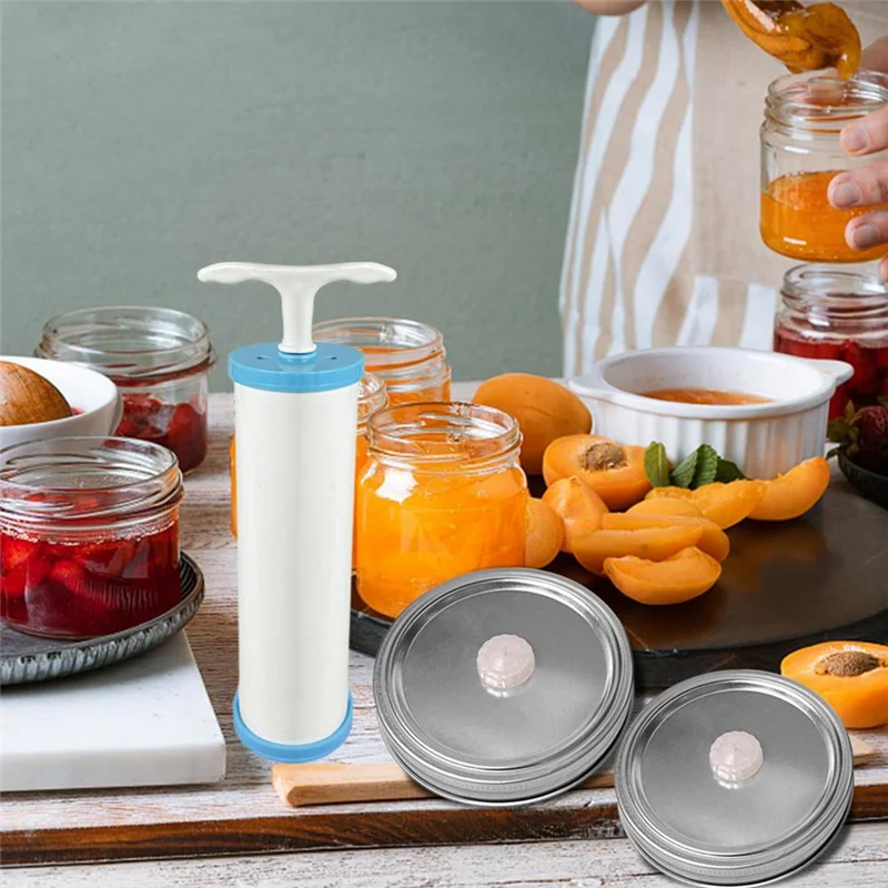 

KYCOR-Mason Jar Набор вакуумных крышек Пищевая банка Mason Jar Вакуумный насос Головка Ручной упаковщик банок Вакуумный упаковщик Аксессуары