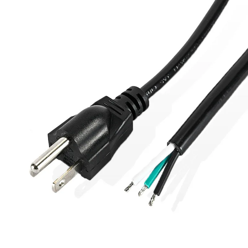 US Plug Power Pigtail Cable 18 16 14AWG USA American 3 Pin Prong Power Supply Extension Cord For PDU PC Computer Printer