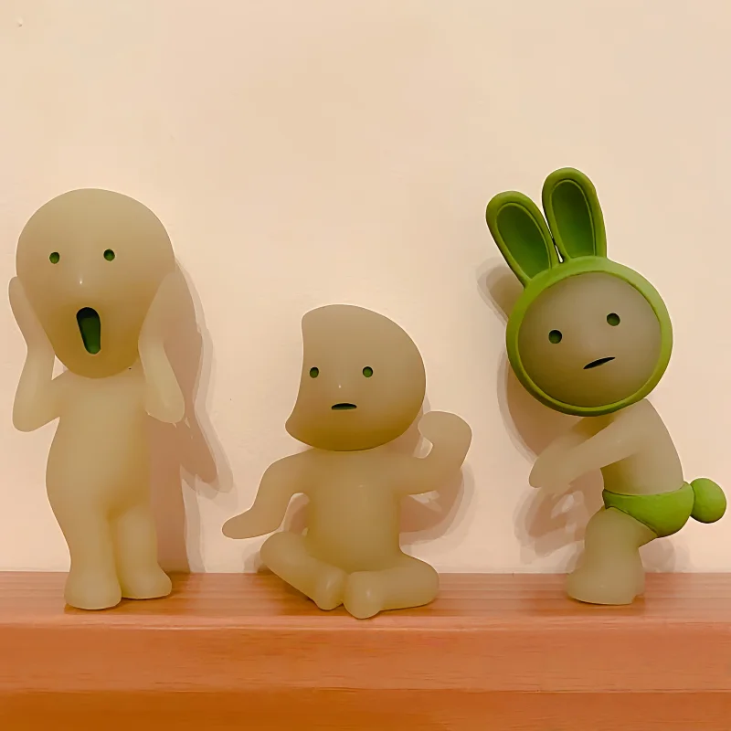 Original Smiski Hippers Party Versteckte Serie Nachtlicht Elf Recorative Mini Figuren Puppe Blind Box Spielzeug Geschenk Büro Sammeln Geschenk