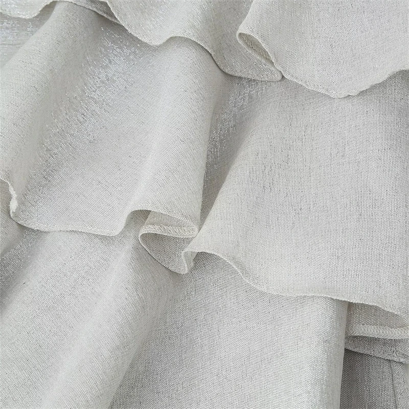 Keyanketian 2025 verão novo feminino em camadas babados decoração deslizamento vestido de férias vento com decote em v solto sem costas uma linha mini vestido