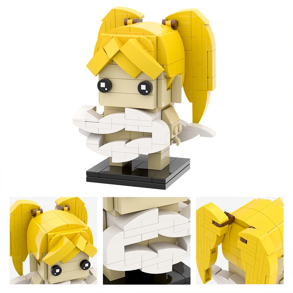 MOOXI أنيمي الرسوم المتحركة MOC الطوب مجموعة متوافق BrickHeadsed اللبنات أجزاء الاطفال التعليم لعب للأطفال هدية عيد ميلاد