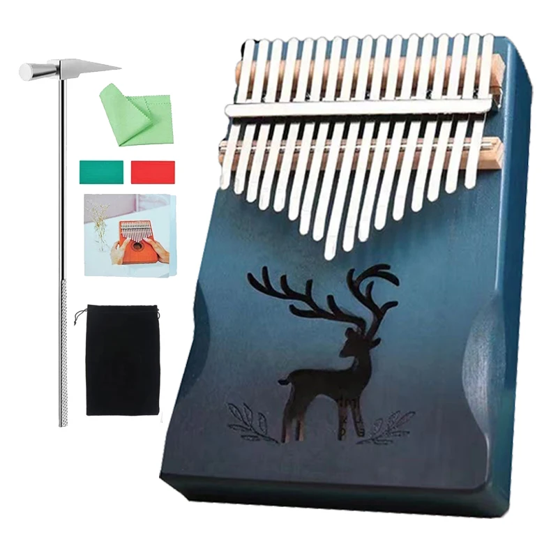 Professional 17 Keys Thumb Piano Kalimba,Body Musical Instruments With Accessories For Adults Kids ,Creative Music Box For Gifts