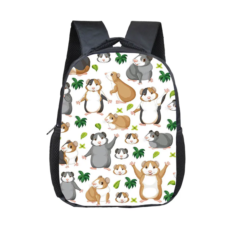 Cute Guinea Pig Mochila para meninos e meninas, mamífero Cavy Print mochilas escolares, 16 Polegada grande capacidade, mochila de viagem esportiva, Kids Gift