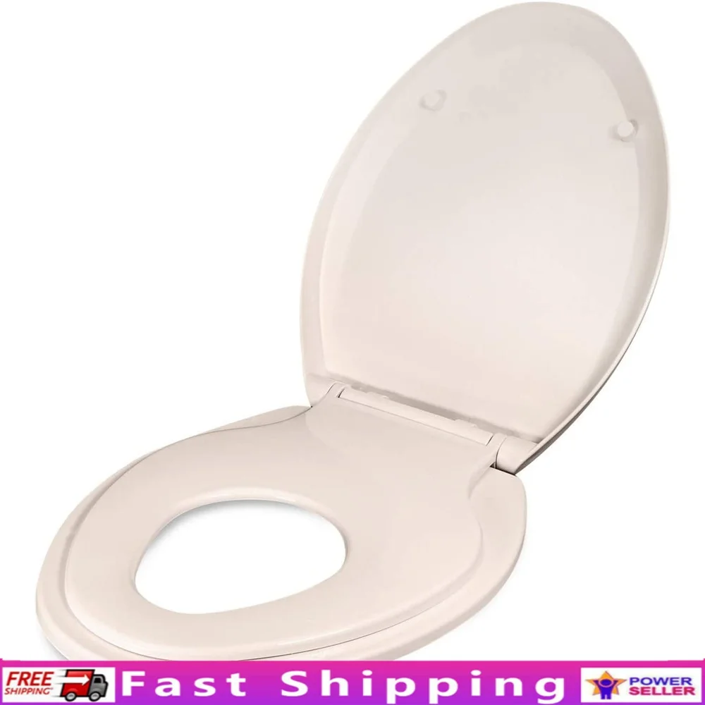 

Удлиненное сиденье для унитаза со встроенным горшком, магнитное сиденье для приучения к горшку, трансформируемое для взрослых и детей, простая установка, безопасное, удобное использование