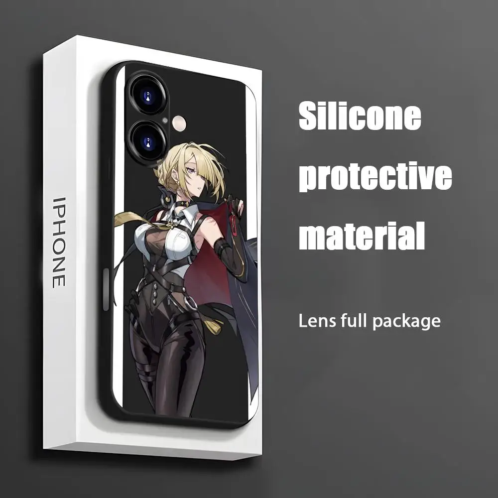 ZZZ Популярный чехол для телефона Evelyn Chevalier для iPhone 17, 16, 15, 14, 13, 12, 11 X XR XS 8 Plus Mini Pro Max, мягкий черный противоударный чехол