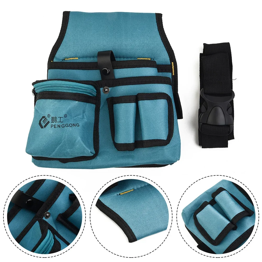 1 Piece Large Capacity Waist Tool Bag Waist Pockets Electrician Oganizer Carrying Pouch Belt Waist Pocket Case Tool Bag