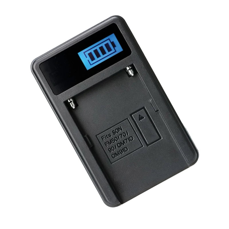 USB Type C Cable LCD Display Camera Battery Charger for Sony FM55H NP-F550 NP-F570 F750 F970 Godox Yongnuo Led Light Monitor
