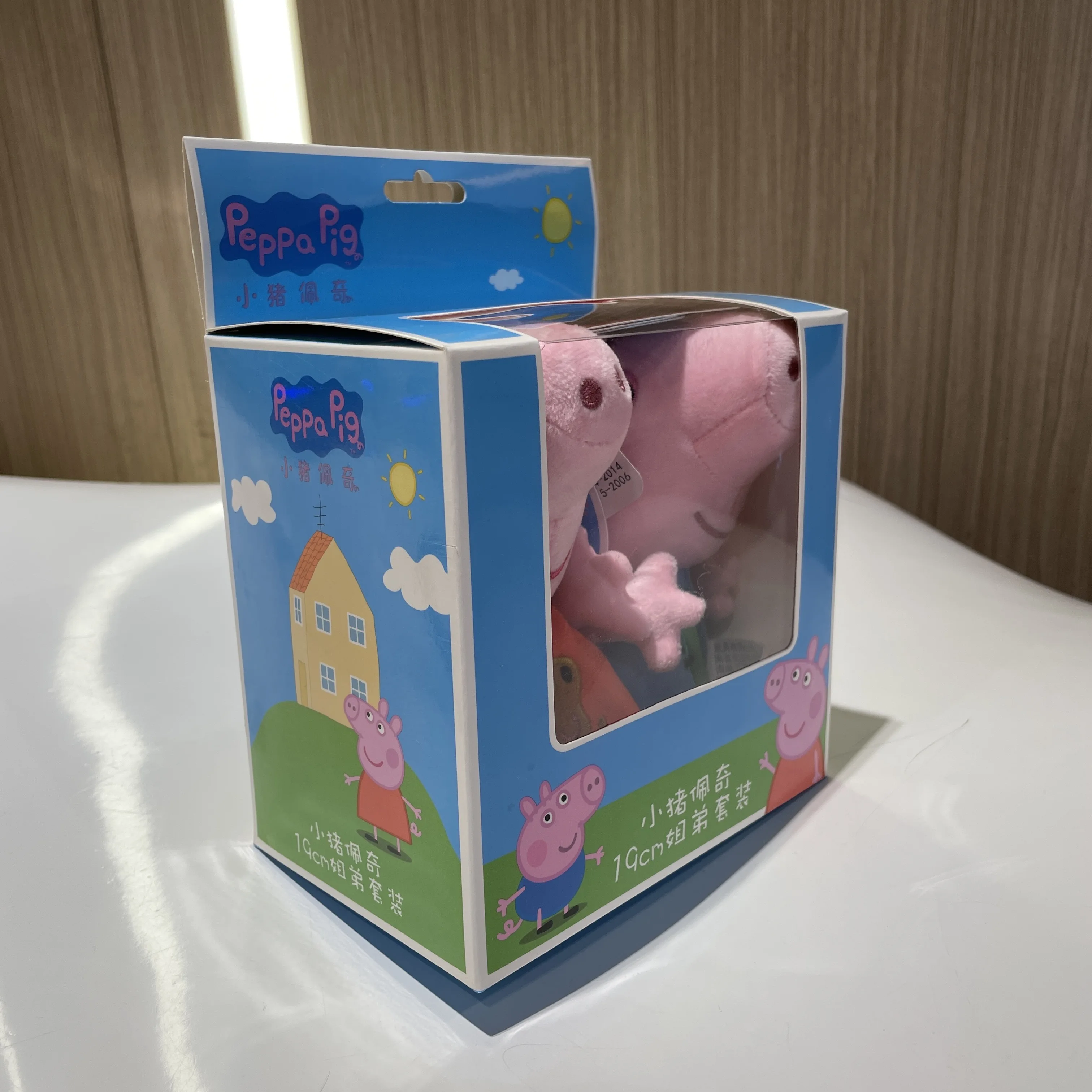 2pcs/set Genuine Peppa Pig kids Plush Toys peppa with Teddy bear George with Dinosaur Soft Stuffed Dolls Kids Toys original box