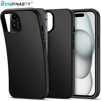 Luxury Matte Silicone Soft Case For iPhone 16 15 14 Plus 13 12 Mini 11 Pro XS Max X XR 7 8 Plus Ultra Thin Solid Black Cover