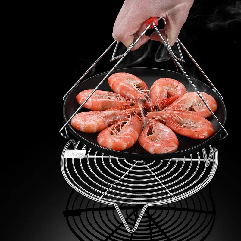 Stainless Steel Steamer Rack Steaming Tray Multifunction Stuffed Bun Eggs Grill Steam Stand Shelf Kitchen Cooking Accessories