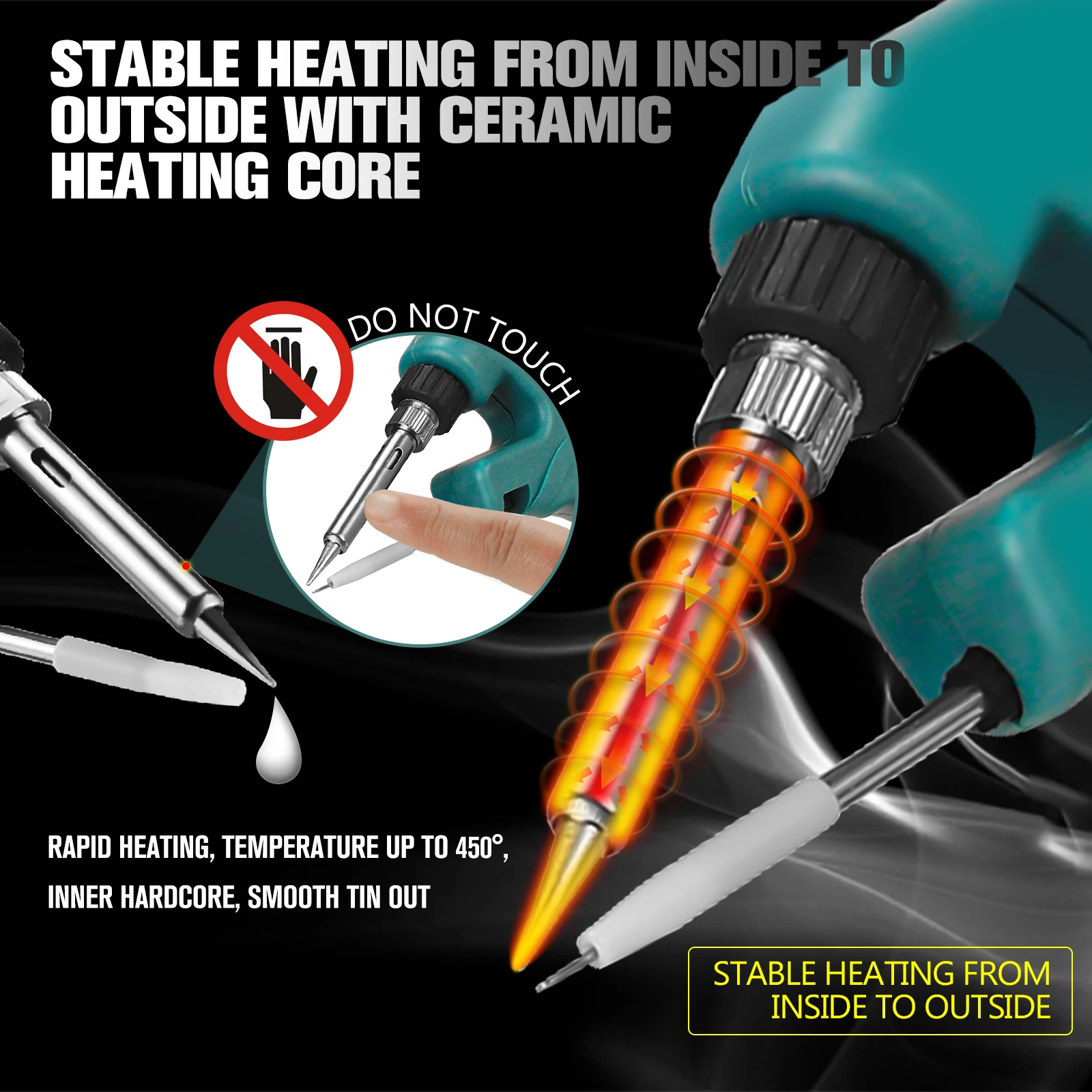 ชุดเครื่องเชื่อมเหล็กไร้สาย30W สำหรับแบตเตอรี่ Makita 18V Li-ion 30S อุ่นเร็วพร้อมปลายบัดกรีและลวดบัดกรี (ไม่มีแบตเตอรี่)