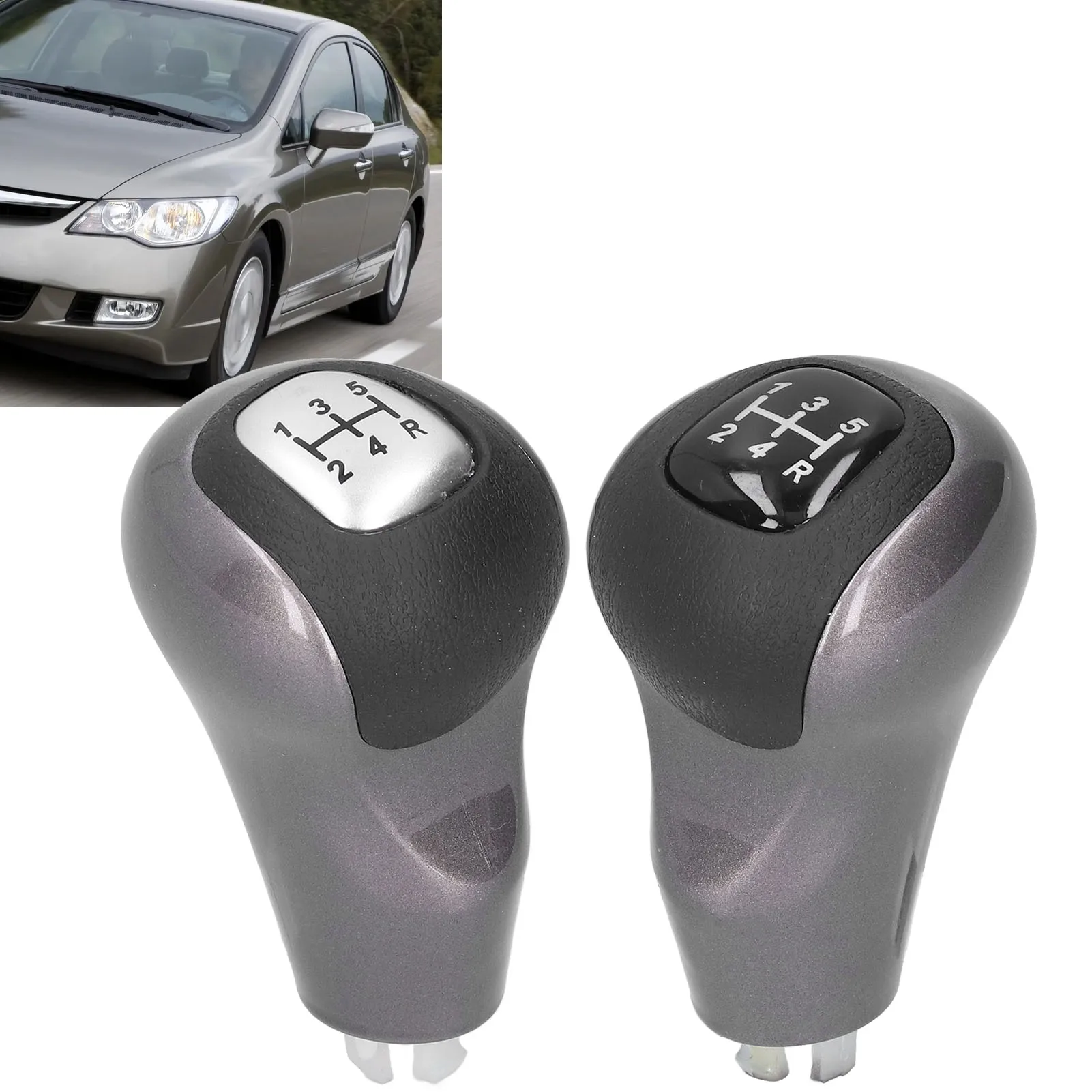 

5 Speed MT Gear Shift Knob Stick 54102SNAA01 Fit for Honda Civic DX EX LX 20062011(Black )