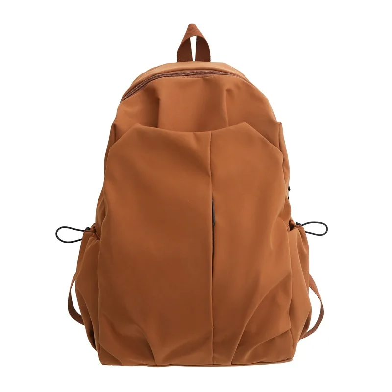 Mochila Unisex de diseño de tendencia, bolso escolar de gran capacidad, Color sólido, Simple, para teléfono, tableta, PC, almacenamiento, estilo Preppy, estudiantes