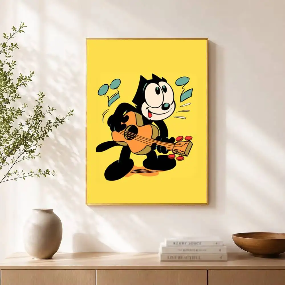 Cartoon F-Felix the C-Cat-S Poster High Quality Dorm Living Room Aesthetic Wall Decoration Painting Stickers Gift
