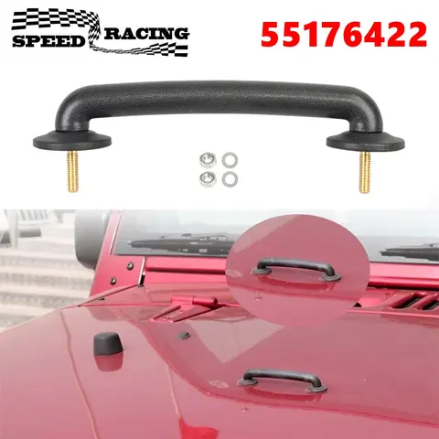 앞유리 홀드다운 브래킷 후드 핸들 풋맨 루프 55176422   랭글러 TJ 1997-2006 용 Jeep Wrangler JK 2007-2018에 적합