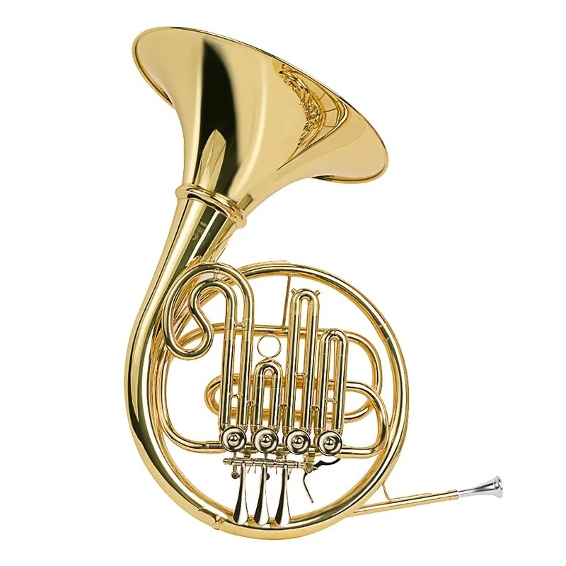 

Metal Horn Flat B Key Portable French Horn Mellophone Beginner Round Trumpet Brass Instruments Professional Musical Instrument