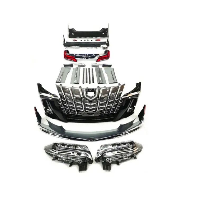 

New Modellista Alphard Car Body Kit Bumper Headlight Taillight Upgrade for Alphard Includes Clips
