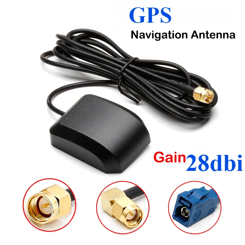 

Outdoor GPS Car Navigation Antenna 28dbi High Gain Amplifier High Precision Satellite Positioning Signal Booster FAKRA SMA 3m