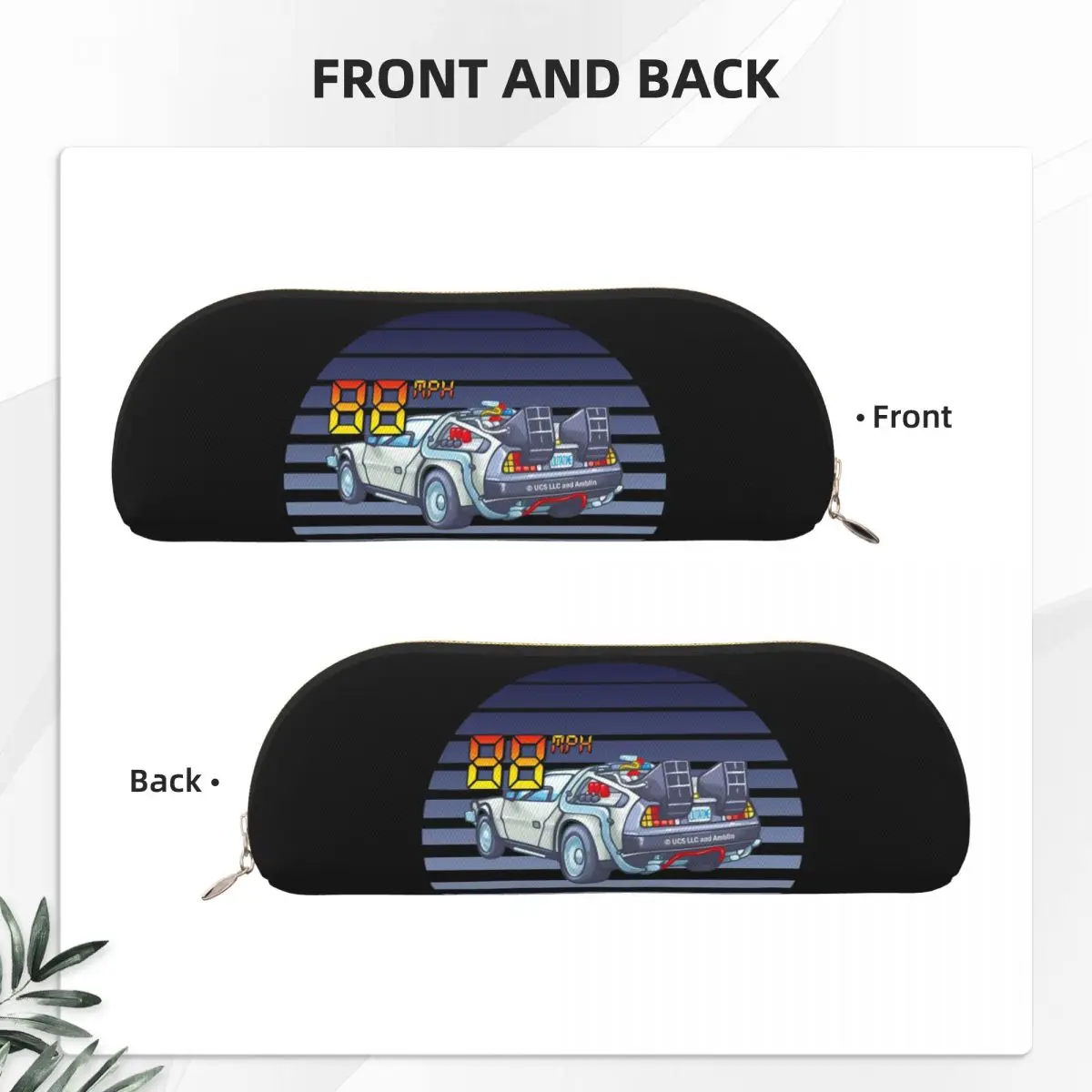 مقلمة DeLorean العودة إلى المستقبل، حقيبة أقلام رصاص، لوازم قرطاسية للتخزين، صندوق أقلام ذو سعة كبيرة، حقيبة أقلام رصاص لمدرسة الأطفال