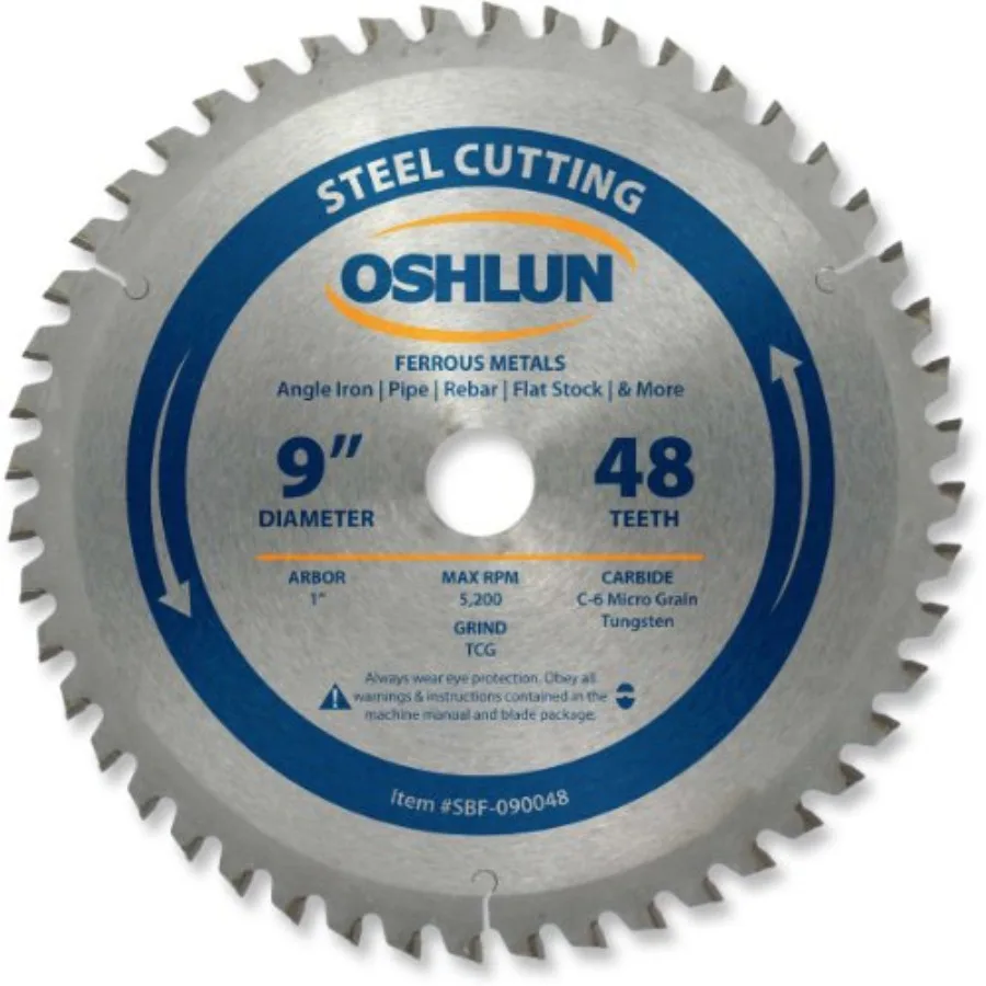 

SBF-0900 9-Inch TCG Saw Blade with 1-Inch Arbor for Mild Steel and Metals