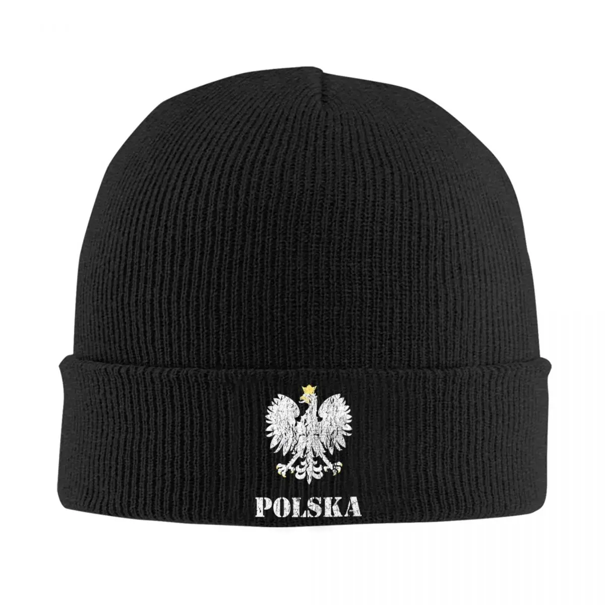 Poland Polish Flag Eagle Beanie Hats Casual Caps Adult Unisex Kpop Knit Hat Winter Design Warm Beanie Hat