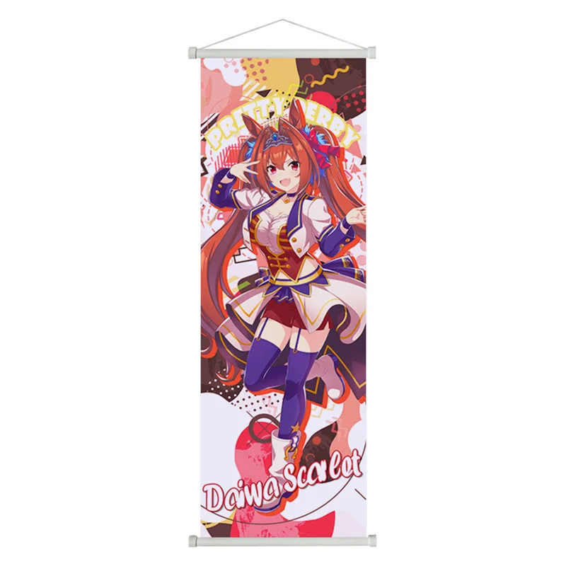 Umamusume Anime Rice Shower Tokai Teio Scroll Canvas Wall Hanging Painting Poster Wall Art Room Decoration Gift view 4