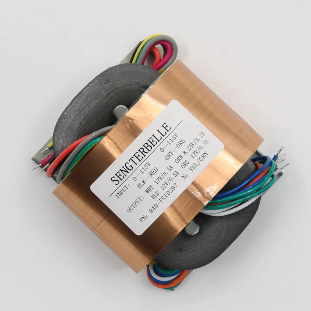 50 W R-Kern-Netzteil aus reinem Kupfer, Transformator 12 V + 12 V + 12 V + 8,25 V für Audio-Vorverstärker DAC R40-TS10397