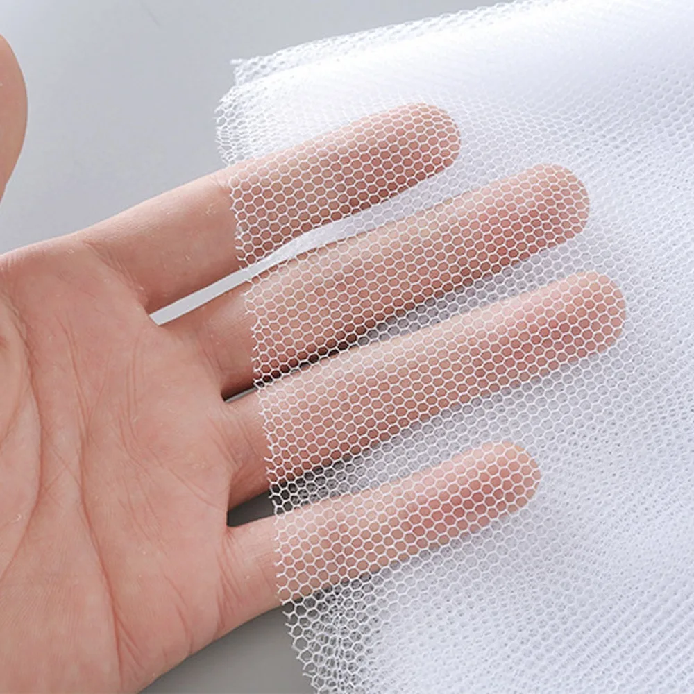 Self Adhesive Window Screen Netting 59.06x51.18in Lightweight Mesh Adhesive Window Screen White Stretchy Fabric