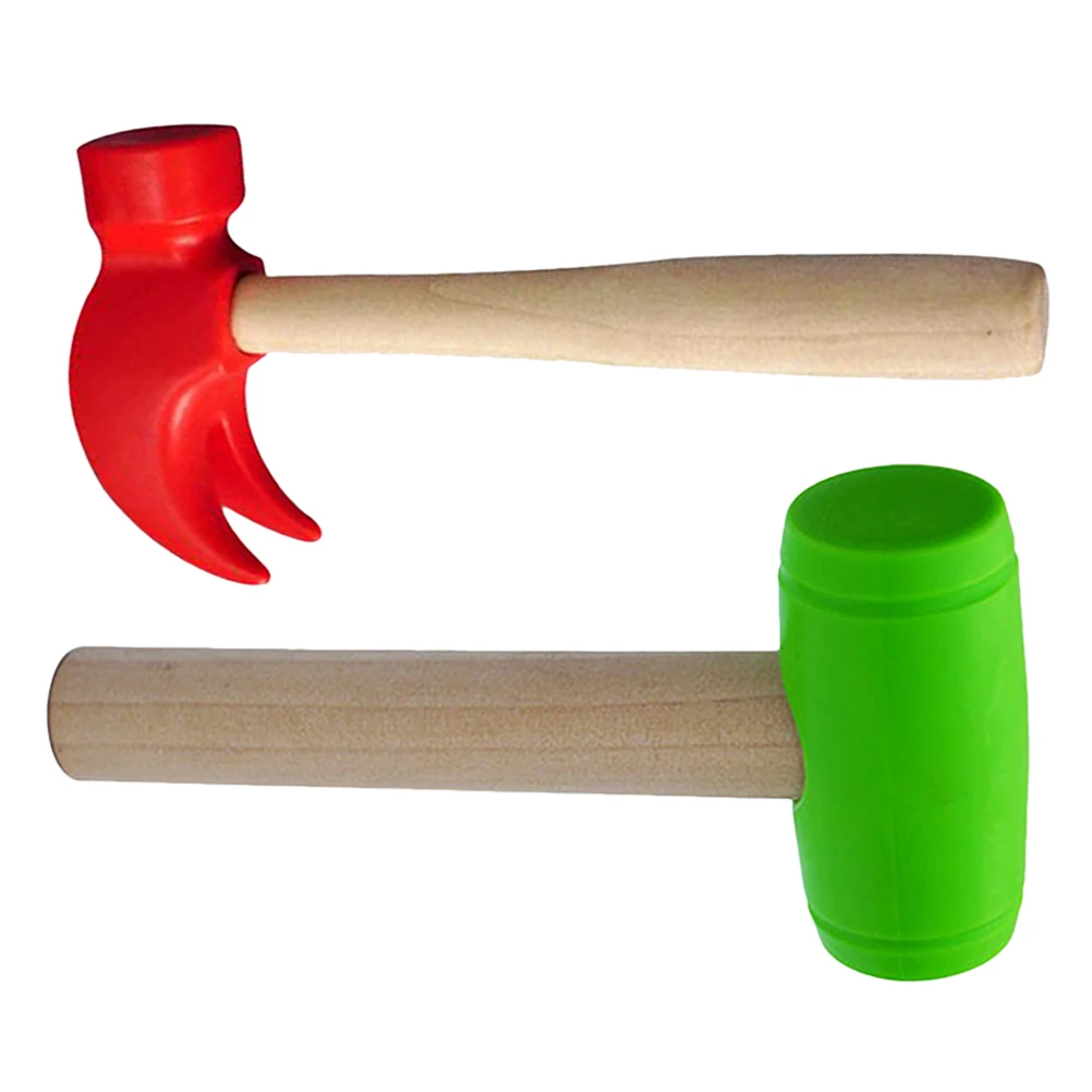 

2 Pcs Simulation Repair Tool Kids Pretend Tools for Hammer Toy Toddler