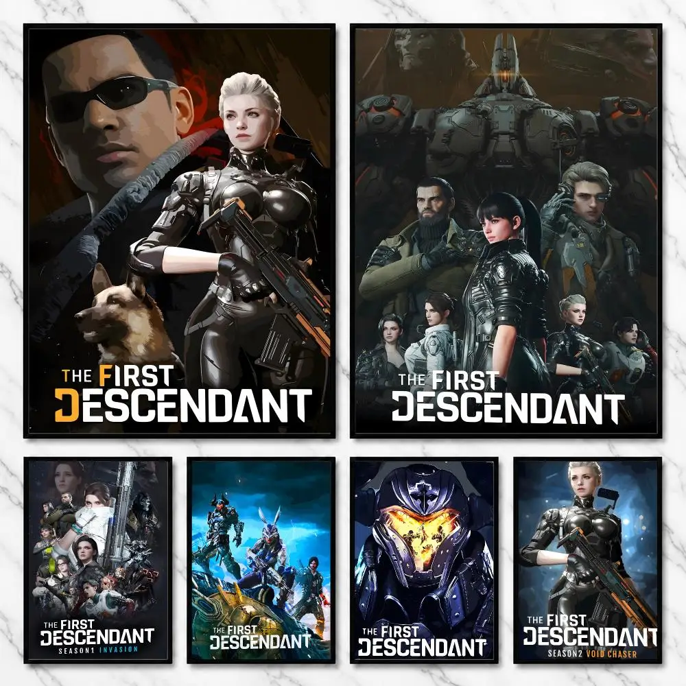 The First Descendant Co-op Loot Shooter SciFi RPG Poster Self-Adhesive Unframed Fashion Wall Prints for Office & Home Decor