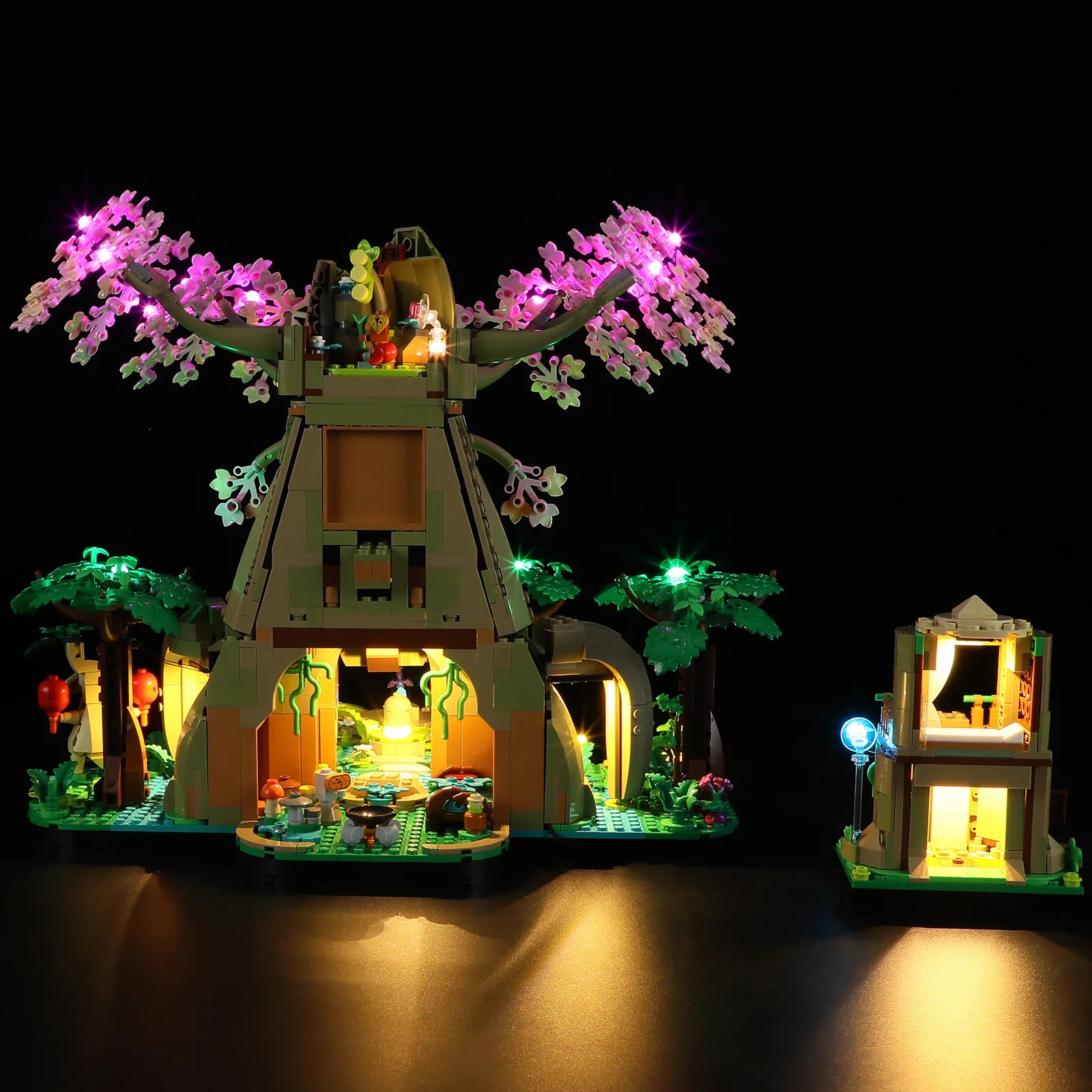 (Only LED Light No Bricks)  77092 Great Deku Tree 2-in-1 GAME Ideas (Not Include Building Blocks Bricks Kits Sets Model)