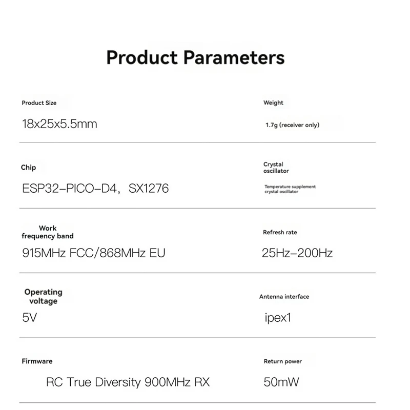 For GEPRC ELRS DUAL Diversity Receiver RX 25-200Hz Built-In TCXO With Dual Antenna For FPV RC Drone