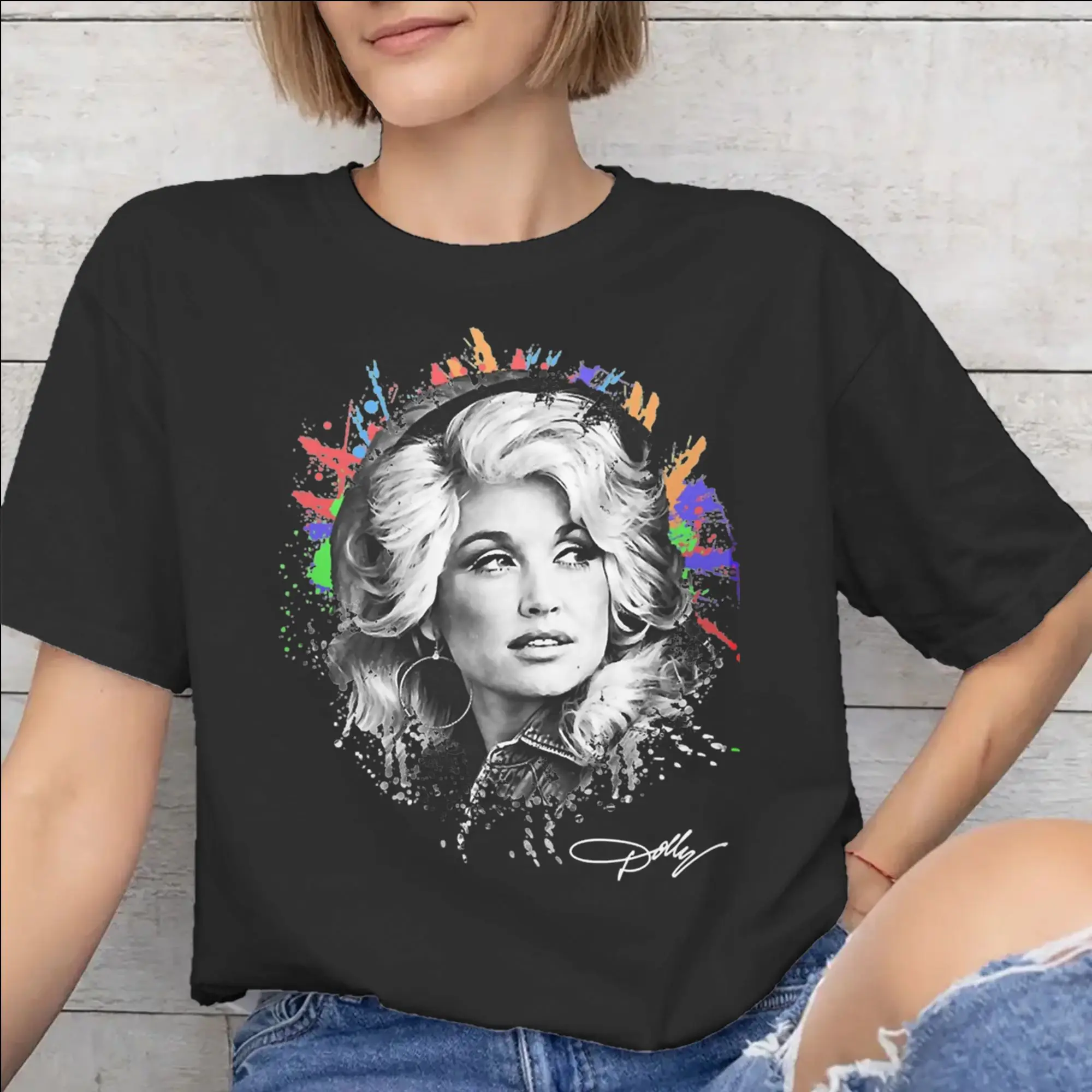 Printed RIP Dolly Parton T Shirt For Unisex  Pure Cotton T-shirts Short Sleeve Tops