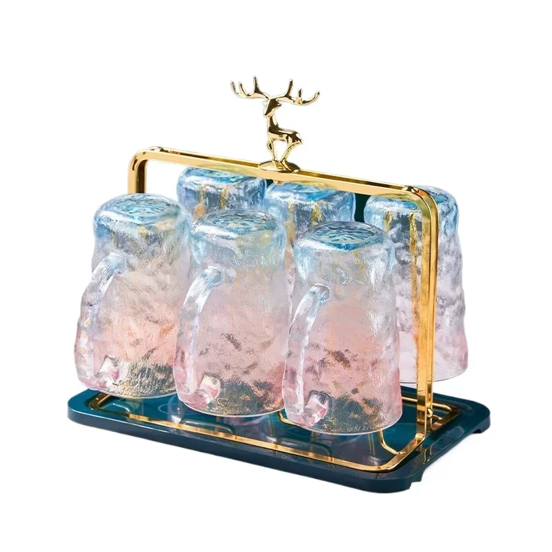 

High-value home glacier glass juice set ins living room fashion ///