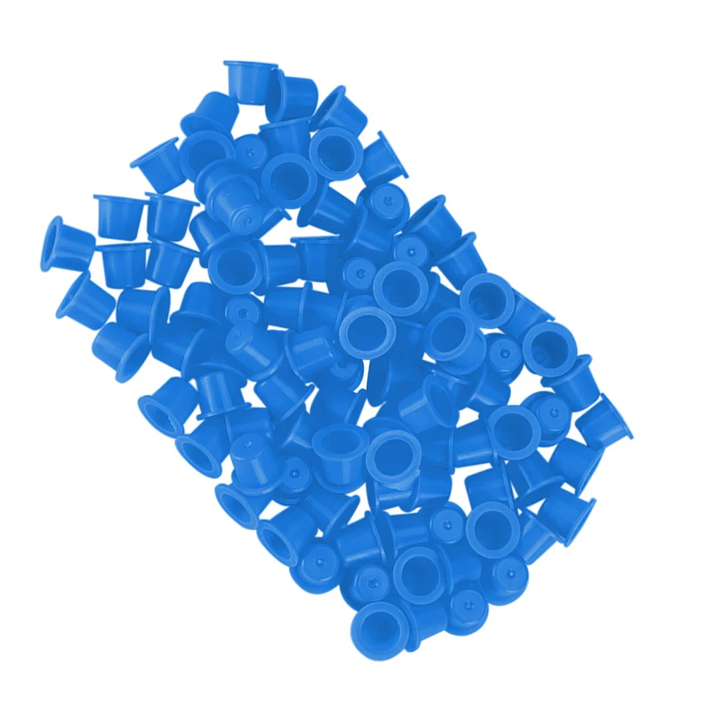 

500Pcs Clear Pigment Cups Disposable Tattoo Ink Caps Easy to Use No Clean Up Required for Professional Cosmetology Supplies