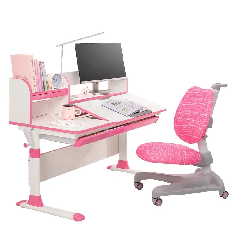 

hot sale ergonomic MDF study table chair for children