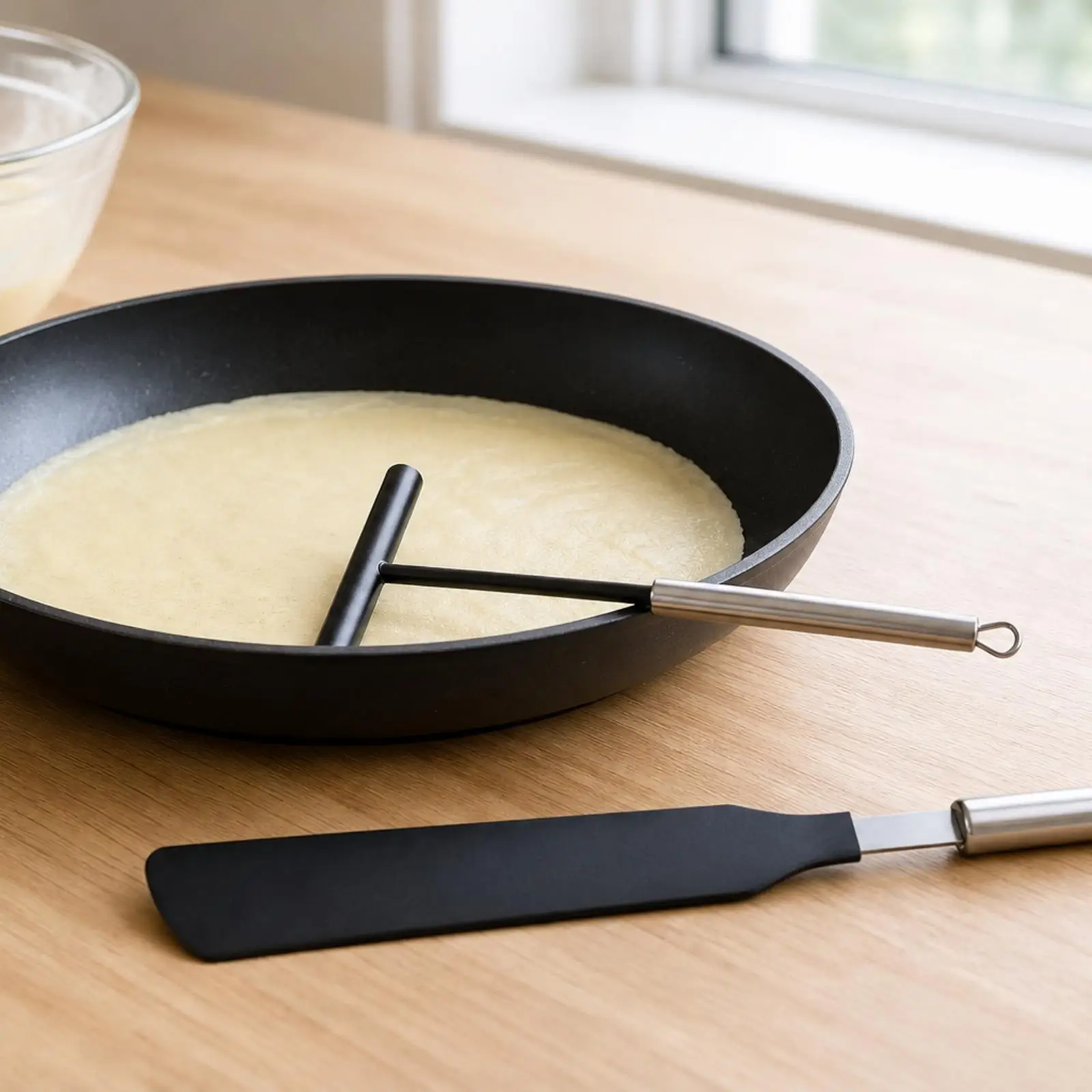 Nylon Pancake Spatula Turner for Thin Pancakes Crepe Maker Kitchen Utensil