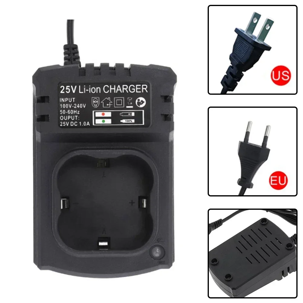 

Electrical Drill Charger DC 25V 1000mA Li-Ion Battery Power Adapter Power Tool Accessories US/EU Plug NEW