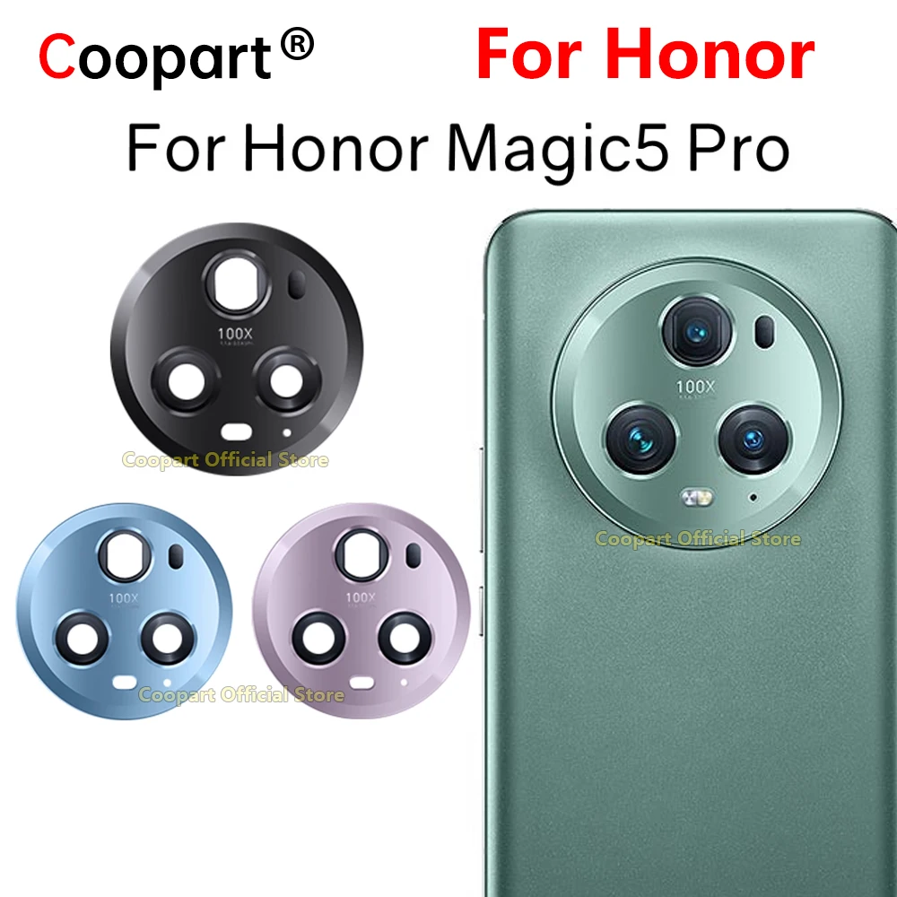 Coopart Rear Back Camera Glass Lens For Honor Magic5 Pro Magic 5 Pro Replacement With Adhesive Sticker PGT-N19