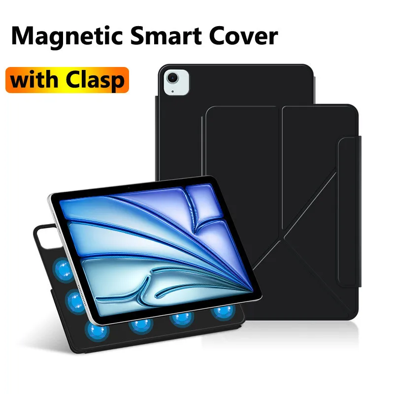 Magnetic Suction Case for IPad Pro 13 2024 7th Air6 Pro 11 5th Air 13inch for IPad Air 11 2024 Air6 Cover Foldable Stand Case